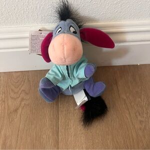 Vintage 2001 UK Disney Store Collection, Patient Eeyore, Mini Bean Bag Plush Toy